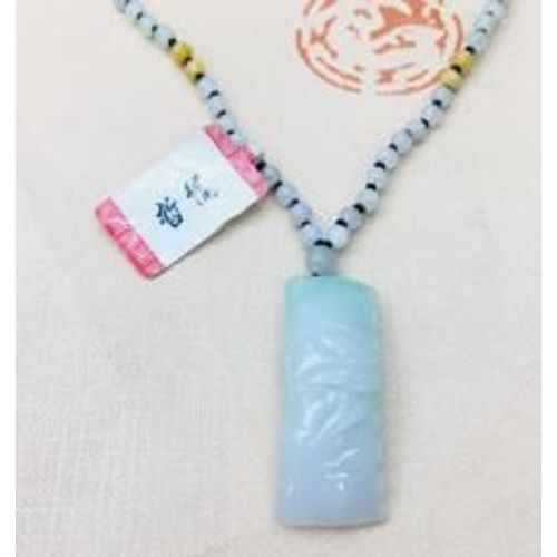 Collier En Jade Émeraude Naturel, Pendentif En Bambou Sculpté À La Main, Deux Couleurs, Trois Couleurs, Perles De Jade, Chaîne De Pull Pour Hommes Et Femmes