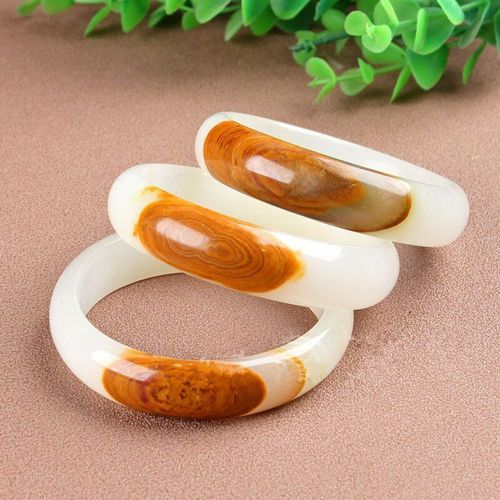 Bracelet En Cuir Brut Chinois Naturel, Jade Blanc Sculpté À La Main, Large Bande, Bijoux Boutique De Mode, Hommes Et Femmes, Peau De Sucre
