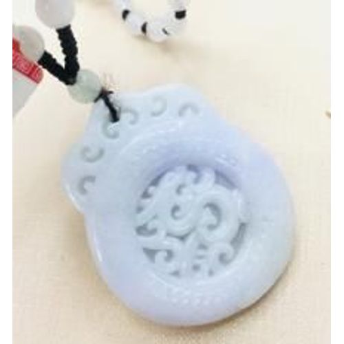 Collier En Jade Émeraude Naturelle Pure, Sculpté À La Main, Violet Clair, Pendentif Dragon Volant Rétro Tricolore, Perle De Jade, Pull Pour Hommes Et Femmes