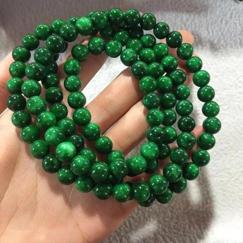 Bracelets En Jade Vert Naturel, 108 Perles, Chapelet En Jade Pour Femmes Et Hommes, Prière Émeraude, Bracelet En Pierre De Jades Certifié
