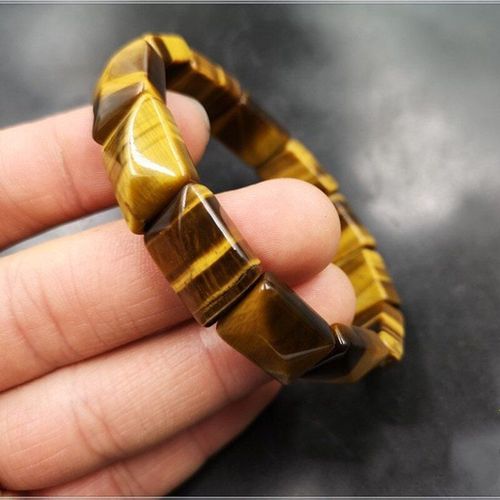 Bracelet ¿Il De Tigre Jaune Naturel Sculpté À La Main, En Bambou, Bijoux Boutique De Mode, Pour Hommes Et Femmes