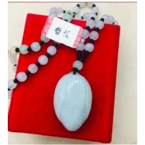 Collier En Jade Vert Clair Sculpté À La Main Pour Hommes Et Femmes, Pendentif En Perles De Jade Naturel, Trois Couleurs, Chaîne De Pull