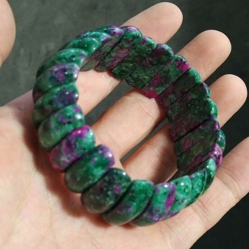 Bracelet Large En Jade Coloré Naturel Pour Femmes, Bijoux D'amulette En Pierre De Jades, Fleur De Pêche, Véritable, Cadeau Pour Petite Amie Ou Maman