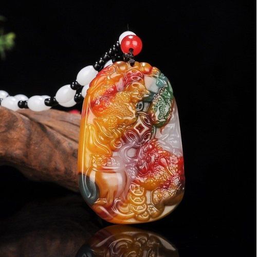 Collier En Jade De Sang De Poulet Naturel, Pendentif De Crapaud Doré Sculpté À La Main, Bijoux À La Mode Pour Hommes Et Femmes, Collier À Trois Pattes