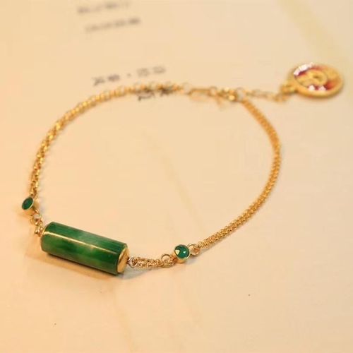 Bracelet En Jade Vert Naturel Hetian En Argent Sterling S925, Bijou D'ornement Pour La Bonne Fortune