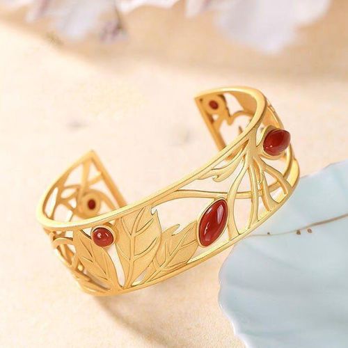 Bracelet En Argent Sterling S925 En Agate Rouge Du Sud Naturelle, Simple, Populaire, Vintage, Petit, Frais, Antique, Style Chinois