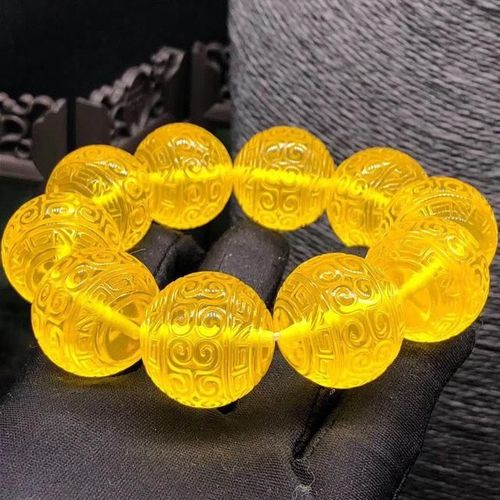 Bracelet En Ambre Naturel Pour Hommes Et Femmes, Perles En Or Véritable, Sculpté À La Main