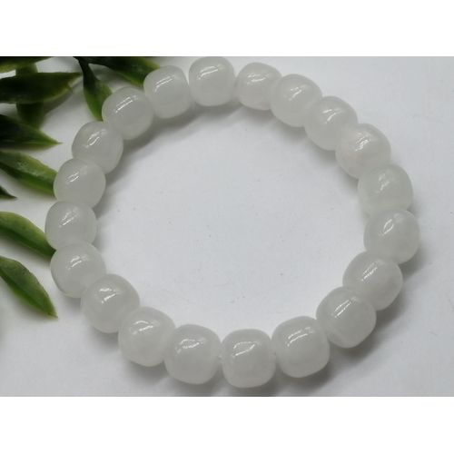 Bracelet En Jade Hetian Naturel Véritable, Bijoux Fins Pour Femmes, Perle En Pierre De Jade Blanche Certifiée, Élastique Perlé Dégradé, Bracelets Cadeaux
