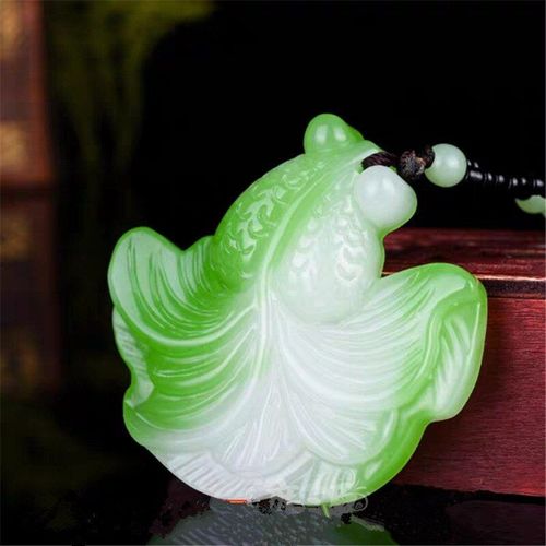 Pendentif De Poisson Rouge Sculpté À La Main En Jade Naturel Bleu Et Blanc, Collier De Poisson Turquoise Pour Hommes Et Femmes, Bijoux De Boutique À La Mode