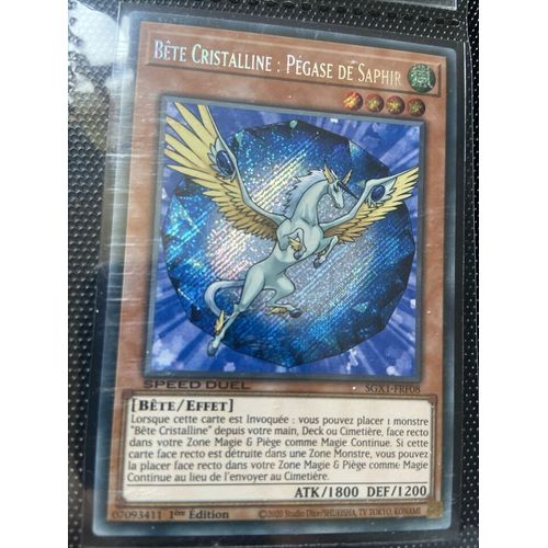 Yu Gi Oh Sgx1 Frf08 Bête Cristalline Pégase De Saphir Secrète Rare