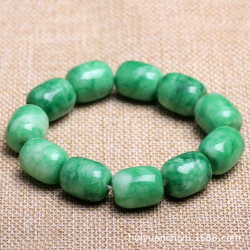 Bracelet En Jade Émeraude Pour Hommes Et Femmes, Bijoux En Pierre De Jades Verte Naturelle, Accessoires Faits À La Main, À La Mode
