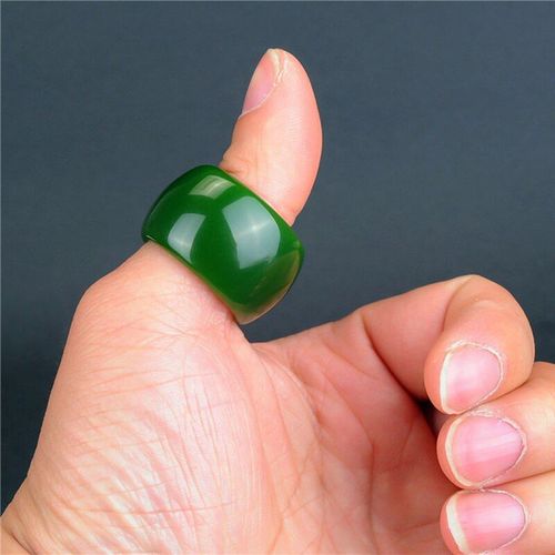 Bague En Jade Vert Naturel Sculpté À La Main, Bijoux Boutique De Mode, Bagues Pour Hommes Et Femmes, Accessoires Cadeaux