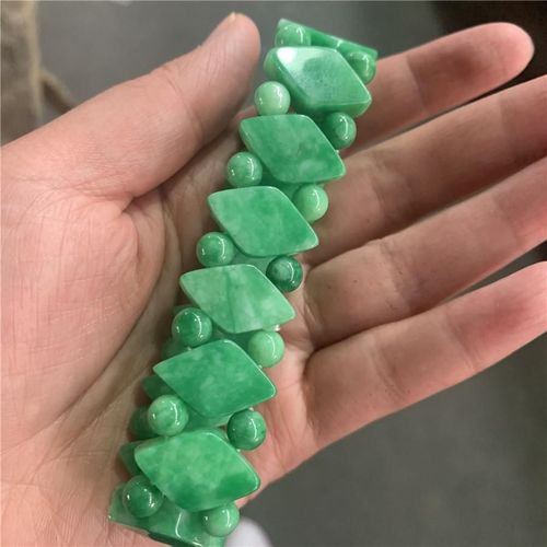 Bracelet Élastique En Jade Émeraude Naturelle, Bijoux, Accessoire De Mode, Tricoté À La Main, Amulette, Cadeaux Pour Femmes Et Hommes, Porte-Bonheur, Vente En Gros