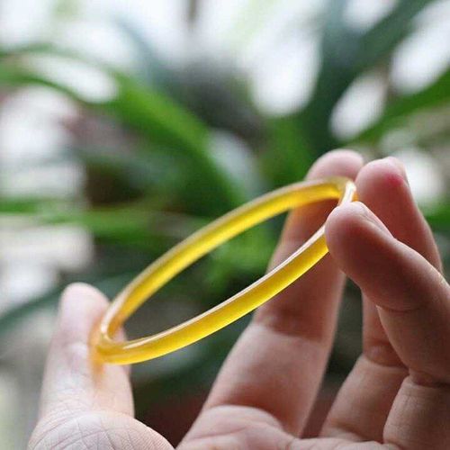 Bracelet Rond En Calcédoine Jaune Naturelle Sculptée À La Main, Bijoux Boutique De Mode Pour Hommes Et Femmes, Bracelet De Beauté En Agate Jaune