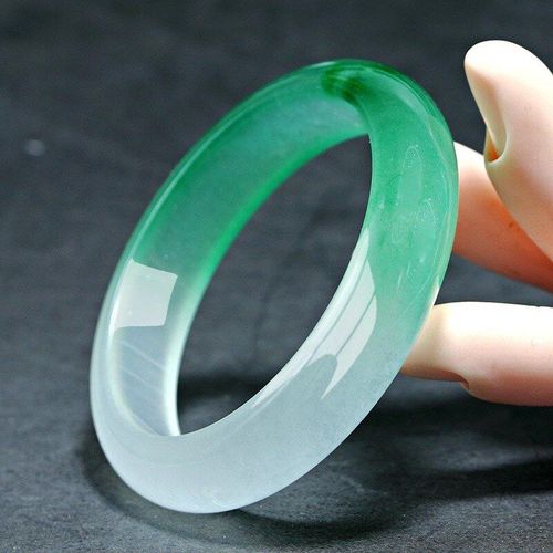 Bracelet En Jade Vert Clair Sculpté À La Main, Large, Bijoux Boutique De Mode, Bijoux Pour Hommes Et Femmes, Fleur Flottante, Bracelet De Beauté