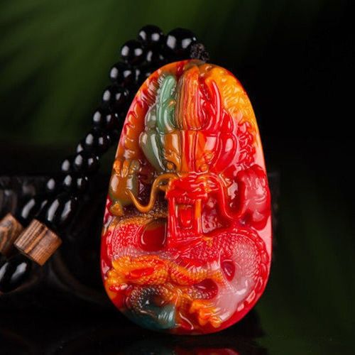 Pendentif En Jade Dragon Du Zodiaque Sculpté À La Main, Couleur Naturelle, Bijoux Boutique De Mode Pour Hommes Et Femmes Avec Accessoires De Collier Dragon