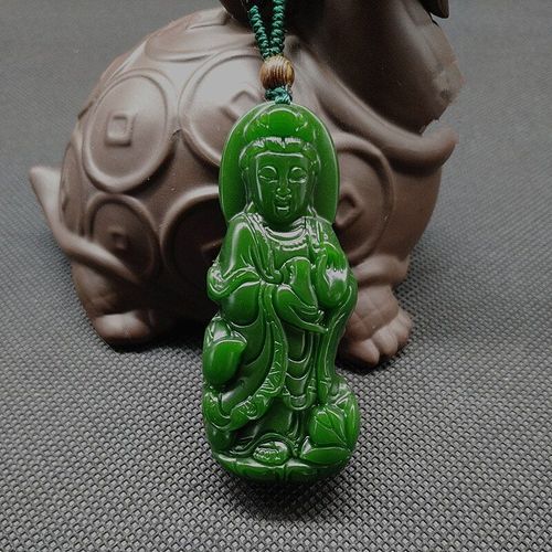 Pendentif Guanyin En Jaspe Naturel Sculpté À La Main, Bijoux De Boutique De Mode Pour Hommes Et Femmes, Bodhisattva, Collier, Accessoires Cadeaux