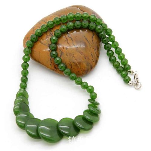 Collier De Perles En Jade Vert Naturel Pour Femmes, Bijoux Fins, Véritable Pierre De Jade Chinoise De Qualité A, Accessoires