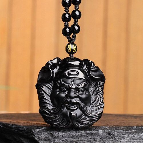 Collier En Obsidienne Naturelle Sculptée À La Main, Pendentif En Jade, Boutique De Mode, Bijoux Pour Hommes Et Femmes, Accessoires Cadeaux