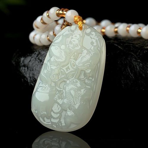 Pendentif En Jade De Crapaud Doré Sculpté À La Main, Vert Naturel, Bijoux De Boutique De Mode, Collier Au Trésor Pour Hommes Et Femmes, Cadeau