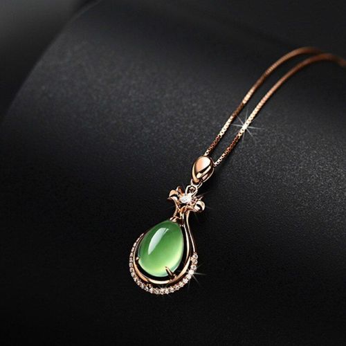 Pendentif En Jade Vert Naturel, Perle En Argent 925, Jade, Amulette En Calcédoine, Breloque À La Mode, Bijoux, Cadeaux Pour Femmes