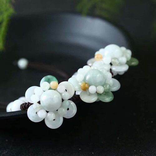 Bracelet En Jade Chinois Certifié, Amulette Porte-Bonheur Sculptée À La Main, Perles De Tournesol Émeraude, Bijoux, Accessoires De Mode