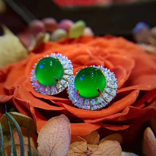 Boucles D'oreilles En Jade Vert Pour Femmes Et Hommes, Bijoux En Pierre De Jades Naturelle Véritable, Chrysoprase, Accessoires À La Mode, Cadeaux Pour Dames