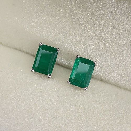 Boucles D'oreilles En Émeraude Synthétique Pour Femmes, Breloques Tendance En Argent Sterling 2021, 5x7mm, Bijoux Fins De Fiançailles Et De Mariage, 925
