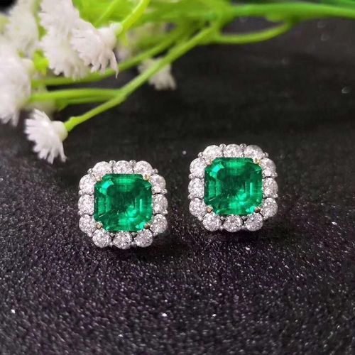 Boucles D'oreilles Vintage Pour Femmes, Bijoux En Argent Sterling 925, Émeraude, Diamant, Pierres Précieuses, Cadeau D'anniversaire De Mariage, Vente En Gros