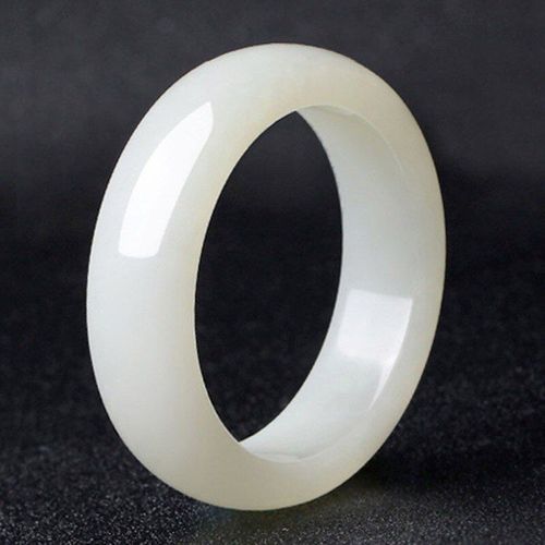 Bracelet En Jade Blanc Naturel Chinois Sculpté À La Main, Barre Ronde De 70mm De Diamètre Intérieur, Bijoux À La Mode, Grand Bracelet Pour Hommes Et Femmes