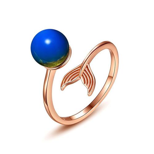 Bague Amulette En Perles D'ambre Bleue Pour Femmes, Bijoux En Cristal Naturel, Cadeau, Zircon, Breloque, Pierre Précieuse En Argent 925
