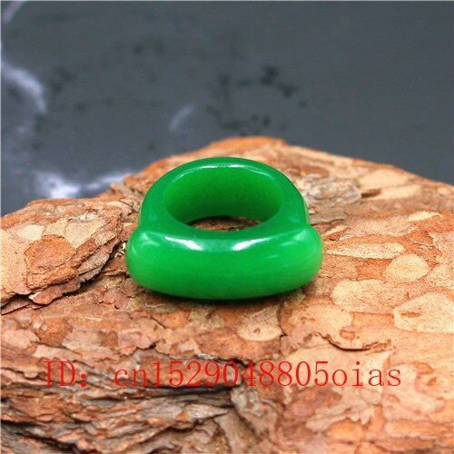 Bague En Jade Vert Naturel Pour Hommes Et Femmes, Amulette En Jadéite Chinoise, Bijoux De Charme À La Mode, Cadeaux Artisanaux Sculptés À La Main