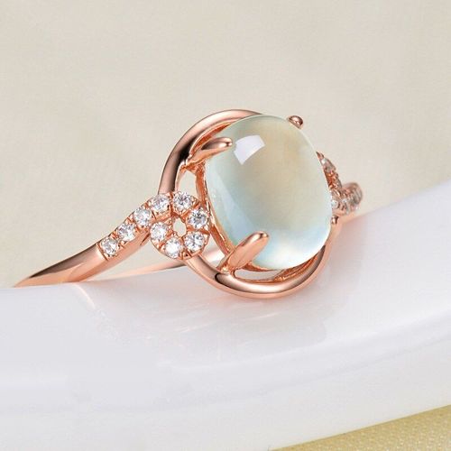 Bague Ronde En Argent 925, Mosaïque De Jade, Calcédoine, Breloque Tendance, Bijoux, Accessoires, Cadeaux Pour Femmes