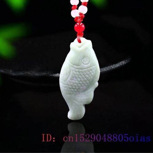 Pendentif En Jade Et Carpe Verte Pour Femmes Chinoises, Bijoux, Breloque Sculptée, Collier En Pierres Précieuses, Accessoires Naturels, Amulette Poisson