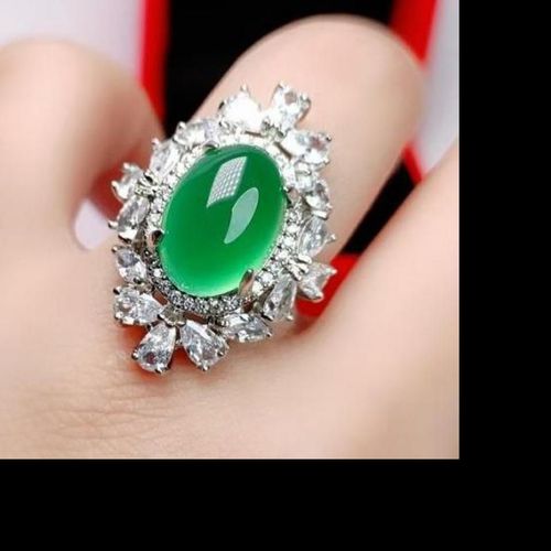 Bague Incrustée De Cornaline Vert Vraiment Naturel, Bague Pour Femmes, Bijoux En Jade, Pour Hommes Et Femmes, Cadeaux Amulette Porte-Bonheur, 925