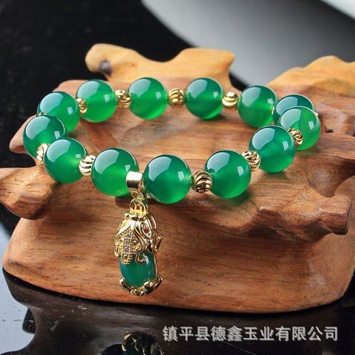 Bracelet À Pendentif Pixiu Porte-Bonheur En Jade Vert Naturel Véritable Pour Femmes, Bijoux Fins Chrysoprase, Accessoires, Cadeaux Pour Petite Amie Et Maman