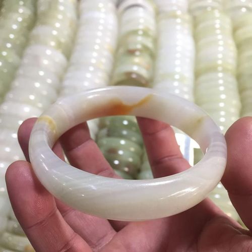 Bracelet En Pierre Naturelle Verte D'oman, Bijou En Jades De Soie De Glace Véritable, Joli Bijou Sculpté À La Main Pour Femmes
