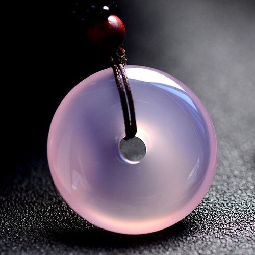 Pendentif Donut En Jade Violet Naturel Pour Femmes Et Hommes, Amulette Calcédoine, Breloques À La Mode, Bijoux, Accessoires, Cadeaux