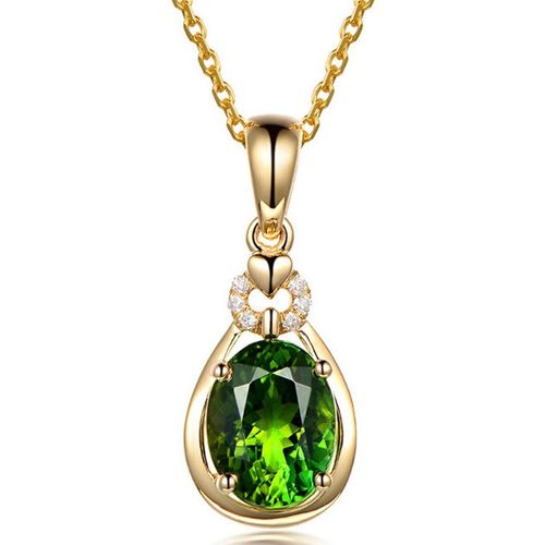 Colliers À Pendentif Or 14k Émeraude Pour Femmes, Petits Colliers En Cristal Vert, Pierres Précieuses, Diamants Vintage, Bijoux De Fête, Ras Du Cou
