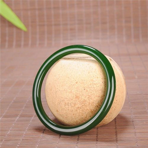 Bracelet Rond En Jade Vert 54-66mm, Bijoux À Breloques Chinois, Accessoires De Mode Sculptés À La Main Pour Homme Et Femme, Amulette Porte-Bonheur, Cadeaux