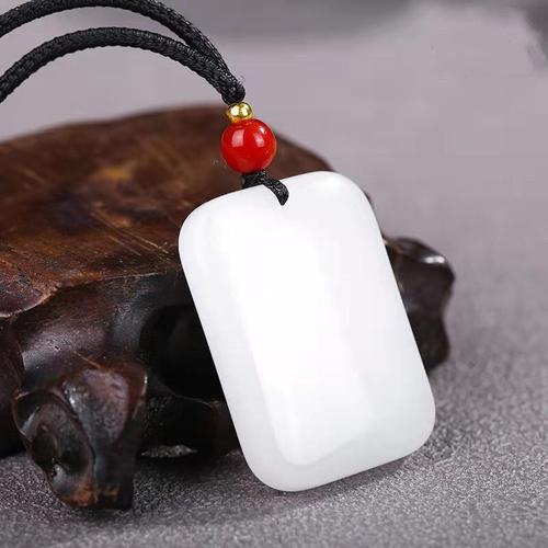 Pendentif De Gourde En Jade Blanc Naturel Véritable Pour Femmes Et Hommes, Collier De Donuts En Pierre De Jades Hetian, Amulette, Cadeaux, Breloques, Bijoux