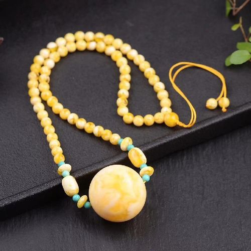 Collier En Ambre De La Baltique Naturelle Pour Femmes, Chaîne De Clavicule, Bijoux, Accessoires De Mode, Breloques, Amulette Jaune, Cadeaux