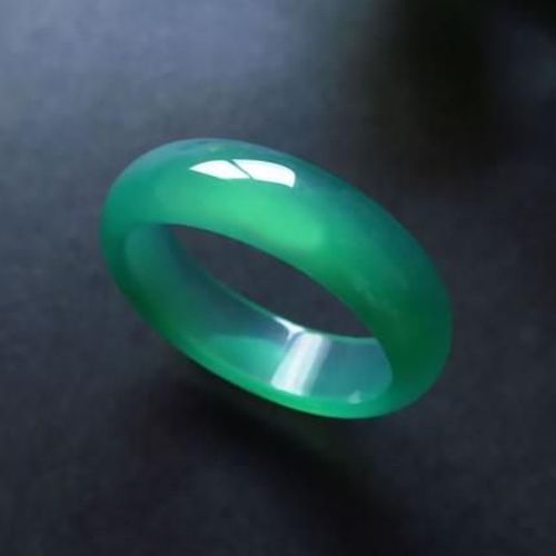 Bague En Jade Vert Naturel Pour Hommes Et Femmes Amoureux De La Chrysoprase, Accessoires De Bijouterie Fine, Pierre De Jades, Calcédoine Certifiée