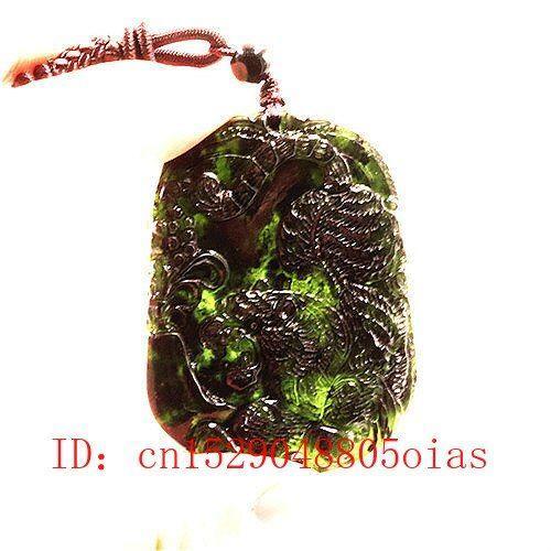 Collier Pendentif Tigre En Jade Vert Et Noir Pour Homme Et Femme, Bijoux Amulette Sculptée, Accessoires En Obsidienne, Cadeaux