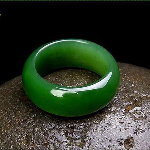 Bague En Jade Hetian Vert Véritable, Pierre Naturelle, Pour Hommes Et Femmes, Bijoux, Accessoires, Cadeau Pour Petite Amie Ou Maman