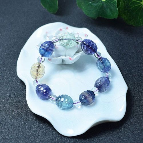 Bracelet Manchette En Fluorite Pour Hommes Et Femmes, Pierre Naturelle, Énergie De Guérison, Charme, Bijoux De Yoga