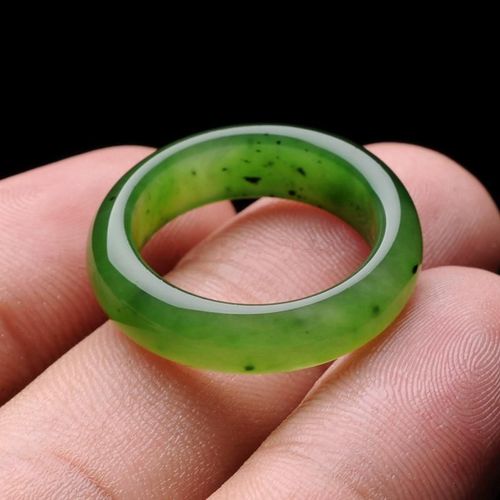 Bague En Jade Vert En Jaspe Naturel, Bijoux En Pierre Véritable Pour Hommes Ou Femmes