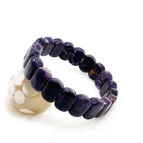 Bracelet En Pierre Naturelle Su Fluorite Pour Hommes Et Femmes, Perles Géométriques, Porte-Bonheur, Amulette, Guérison, Élastique