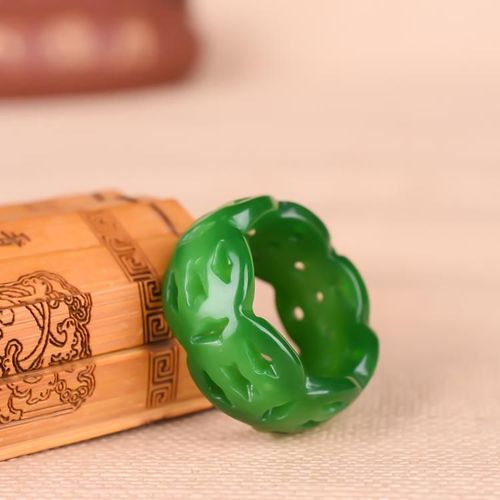 Bague En Jade Vert Sculpté Pour Homme, Anneau De Marque En Pierre De Jade, Pierre De Jades Certifiée, Émeraude, Cadeau Pour Petite Amie Ou Maman, 100%