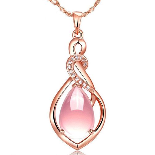 Pendentif Goutte D'eau En Argent 925, Mosaïque De Cristal Rose, Breloque Tendance, Bijoux, Accessoires, Cadeaux Pour Femmes